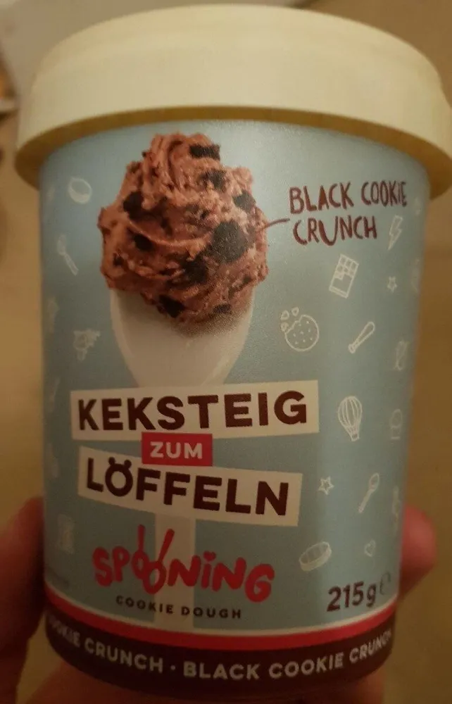 Keksteig zum Löffeln -Black Cookie Crunch