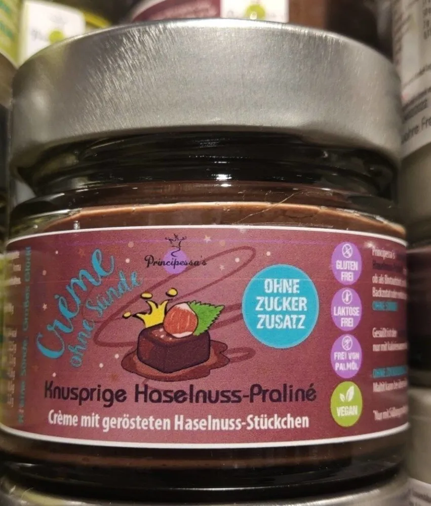 Crème ohne Sünde Haselnuss Praliné