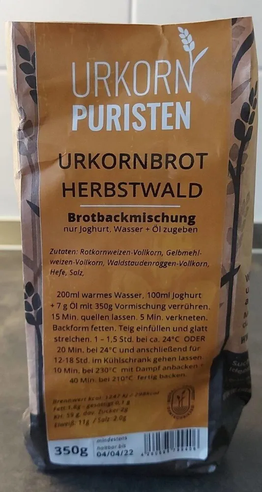 Brotbackmischung Urkornbrot Herbstwald