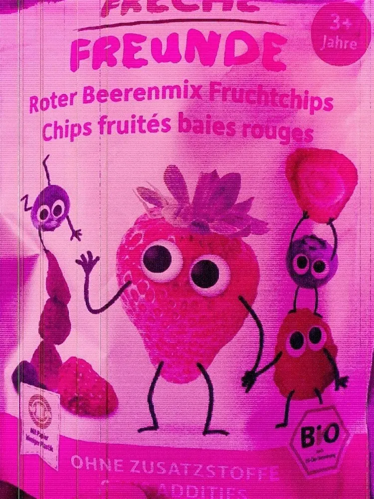 Chips fruitées de baies rouges