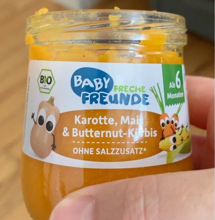 Karotte,Mais, Butternut-Kürbis