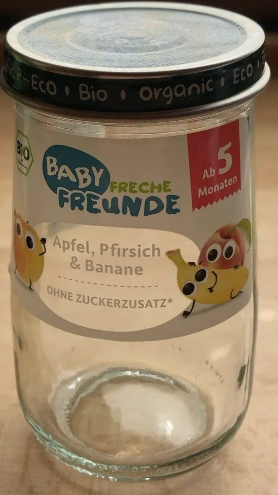 Apfel, Pfirsich & Banane