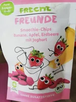 Smoothie-Chips Banane, Apfel, Erdbeere mit Joghurt