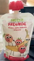 Bio-Mehrfruchtpüree Pfirsich, Apfel, Erdbeere & Banane