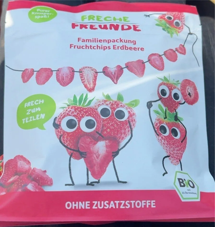 Erdbeerfruchtchips