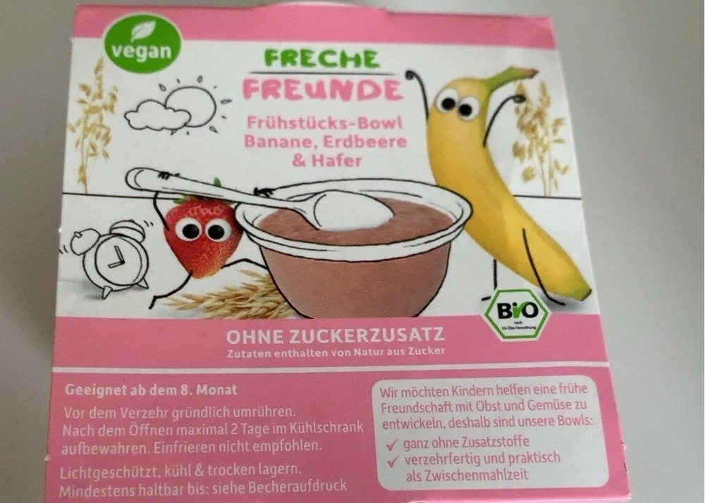 Frühstücks-Bowl Banane, Erdbeere & Hafer