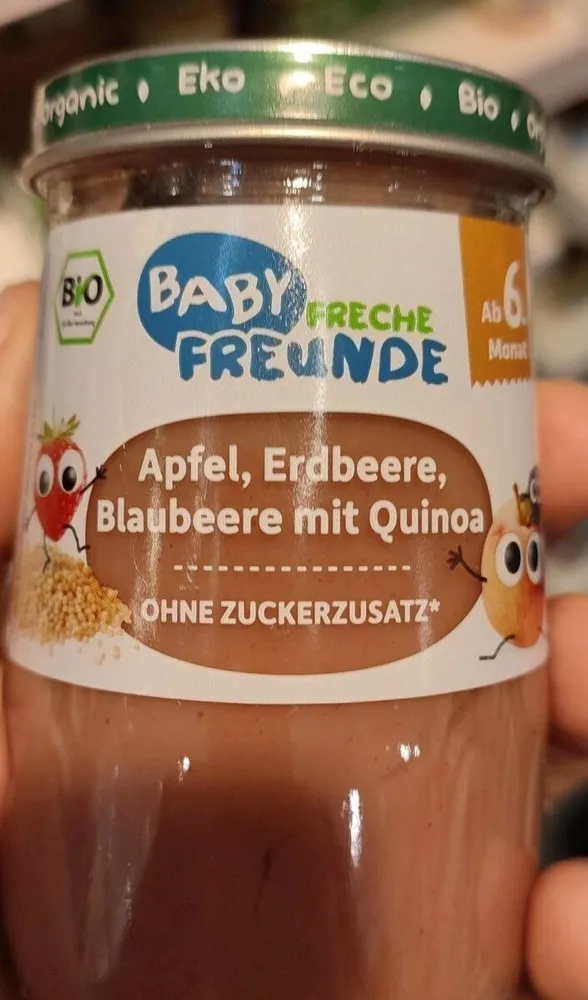 Apfel, Erdbeere, Blaubeere mit Quinoa (ab 6. Monat)