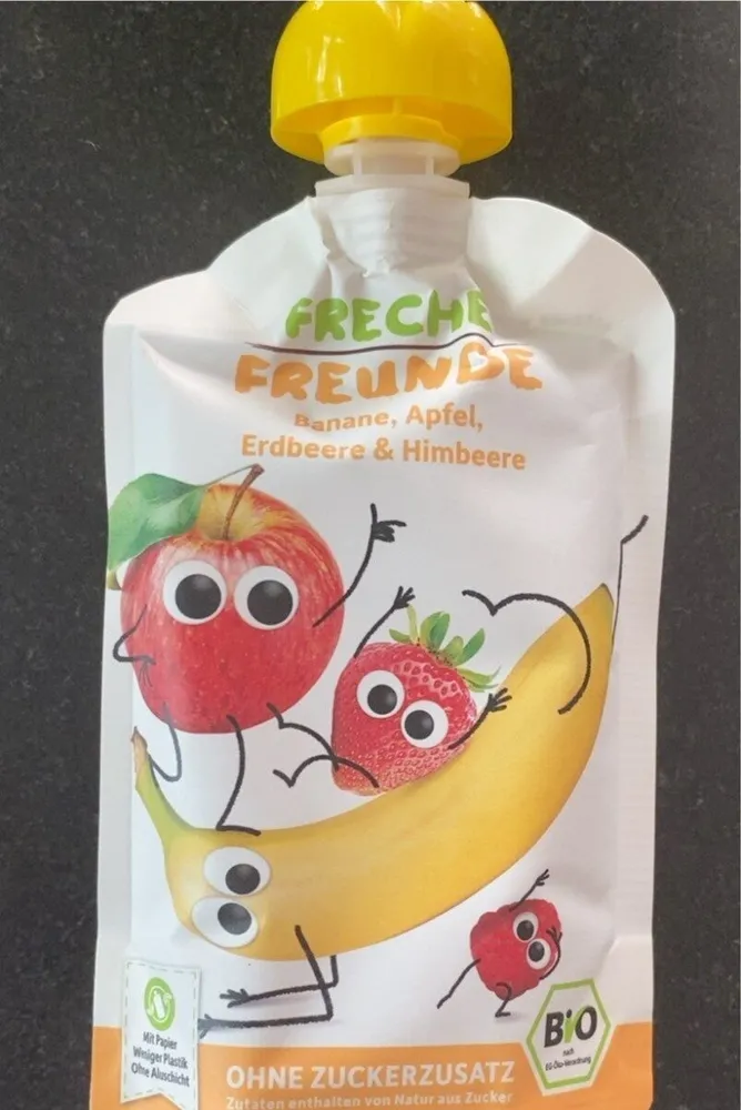 Bananr, Apfel, Erbeere & Himbeere