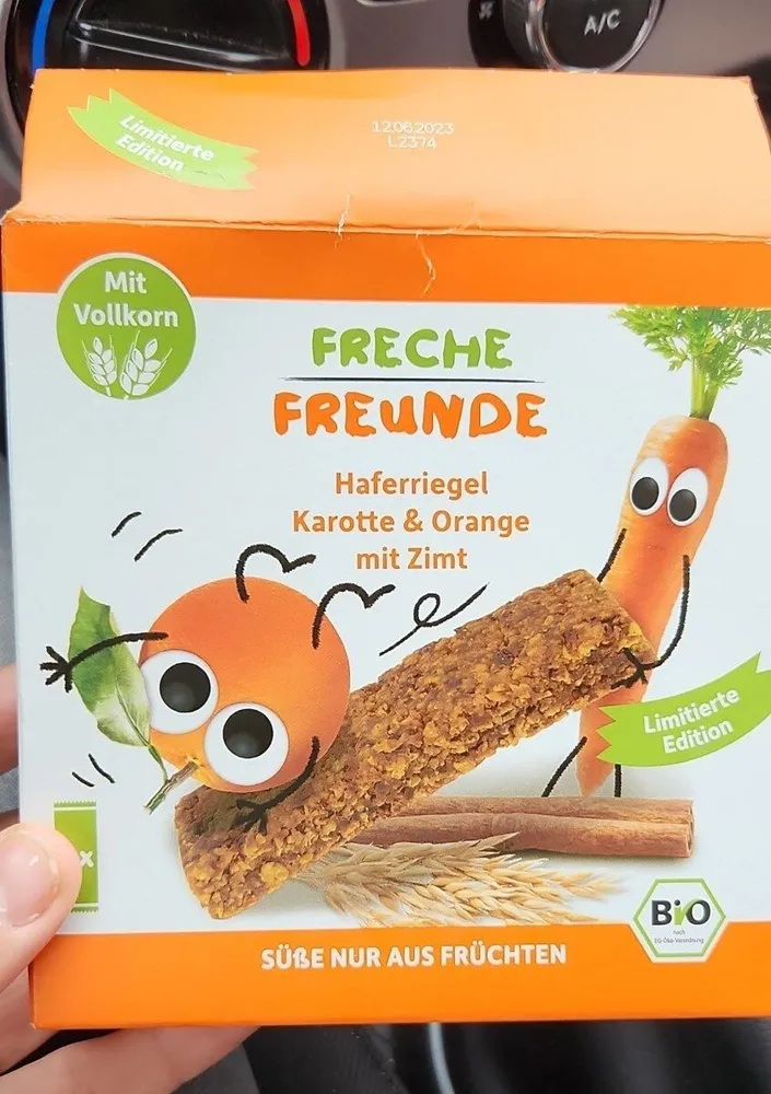 HAFERRIEGEL Karrotte und Orange Bio Kinder