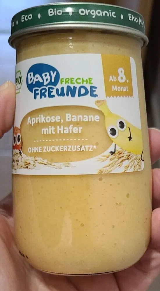 Aprikose, Banane mit Hafer (ab 8. Monat)