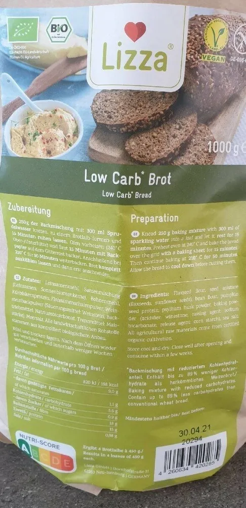 Low carb bread