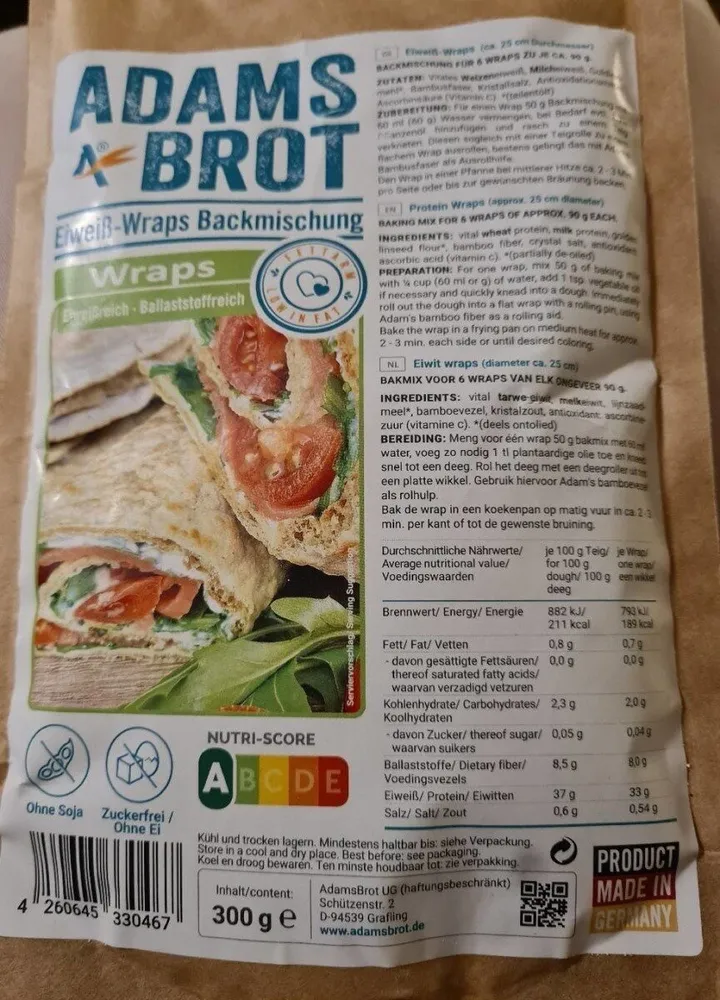 Préparation pour wraps