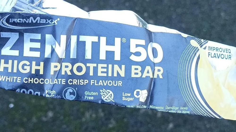 ZENITH 50 HIGH PROTEIN BAR WHITE CHOCOLATE CRISP FLAVOUR