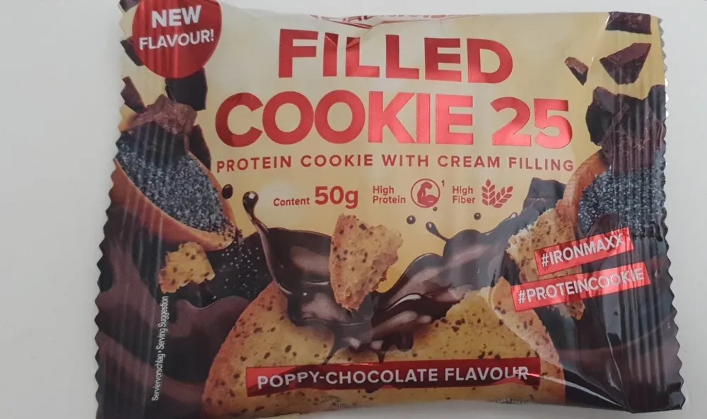 Filled cookie 25 poppy chocolate