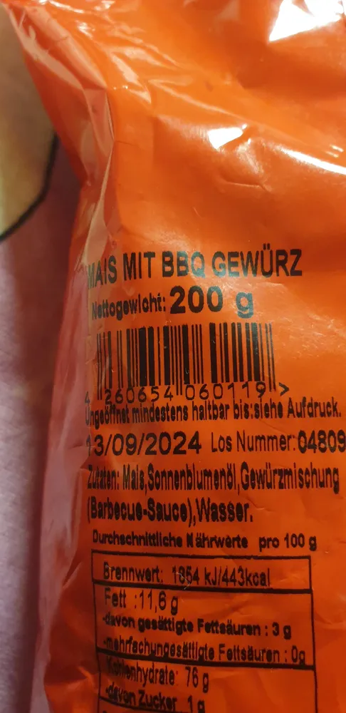 Mais mit BBQ Gewürz