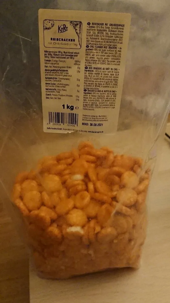 Reiscracker mit Chili-Gwürz