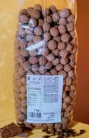 Grains de café enrobage chocolat et cacao en poudre
