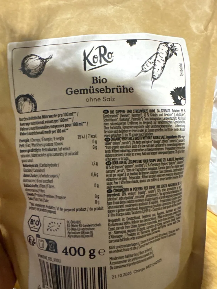 Bio Gemüsebrühe