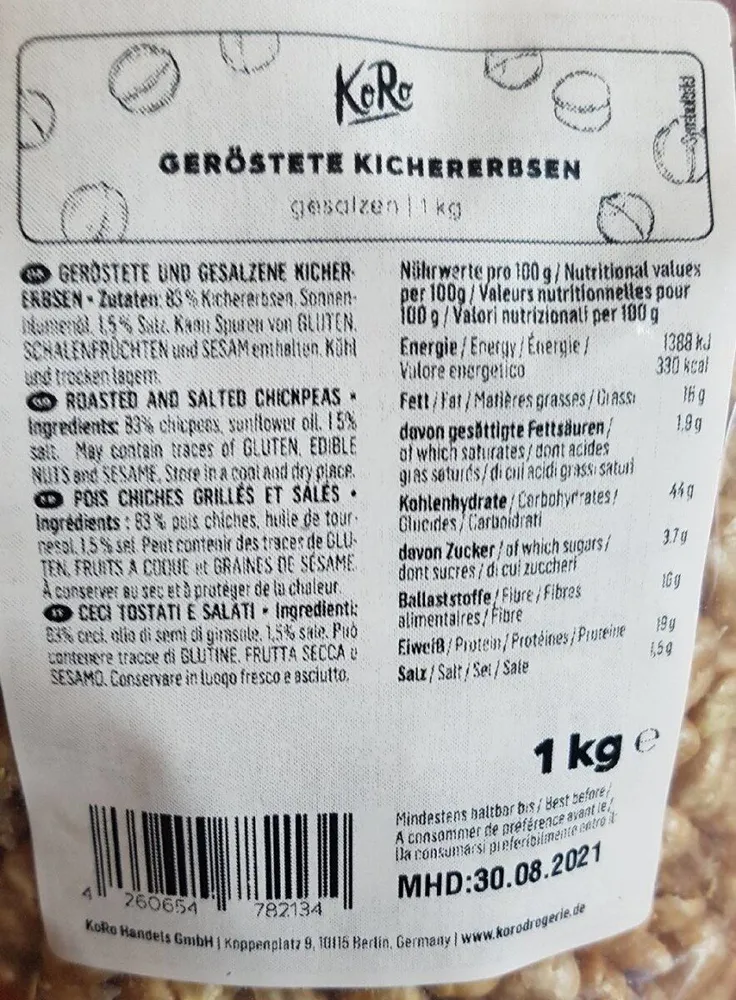 Geröstete Kichererbsen