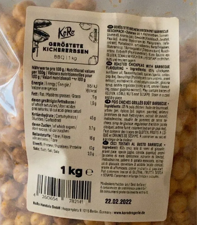 geröstete kichererbsen