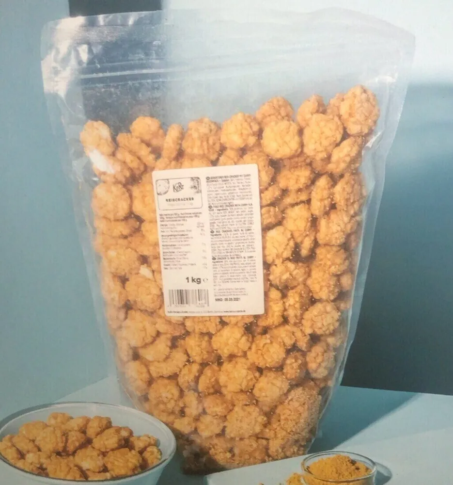 Rice crackers épicés au curry 1kg