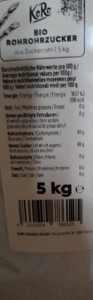 Bio Rohrohrzucker