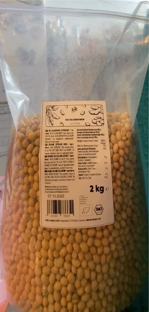 graines de soja bio séchées