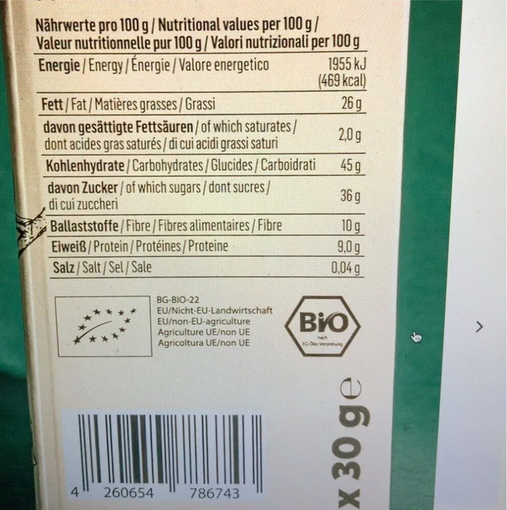 Bio nut butter bar