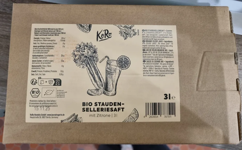 jus de céleri branché bio