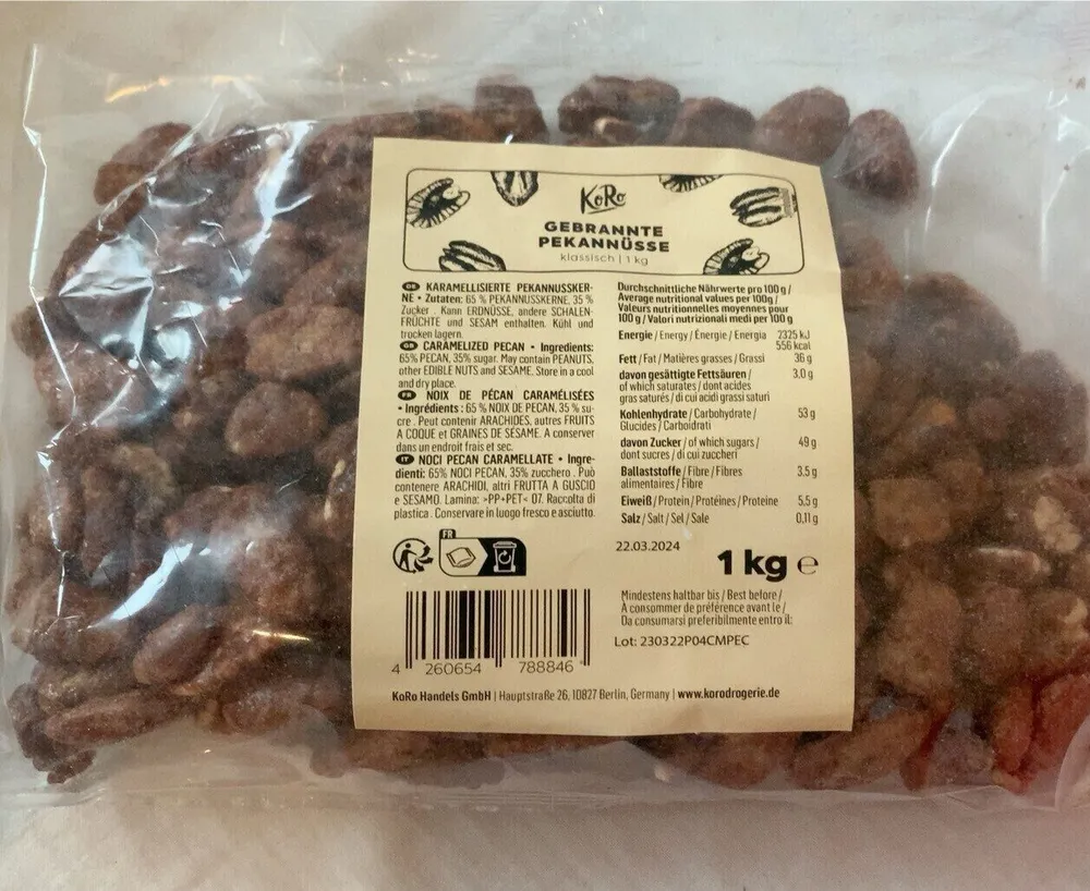 Gebrannte Pekannüsse