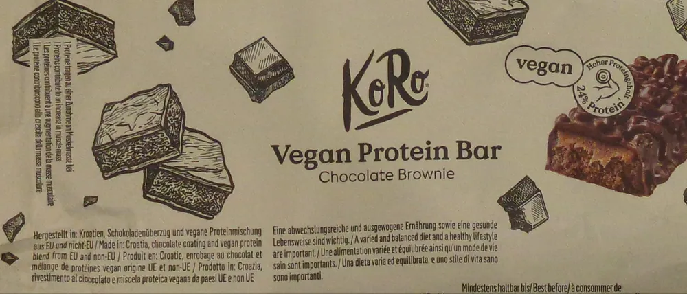 Vegan Protein Bar Chocolate Brownie