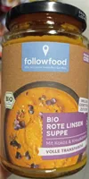 Rote Linsen Suppe mit Kokos