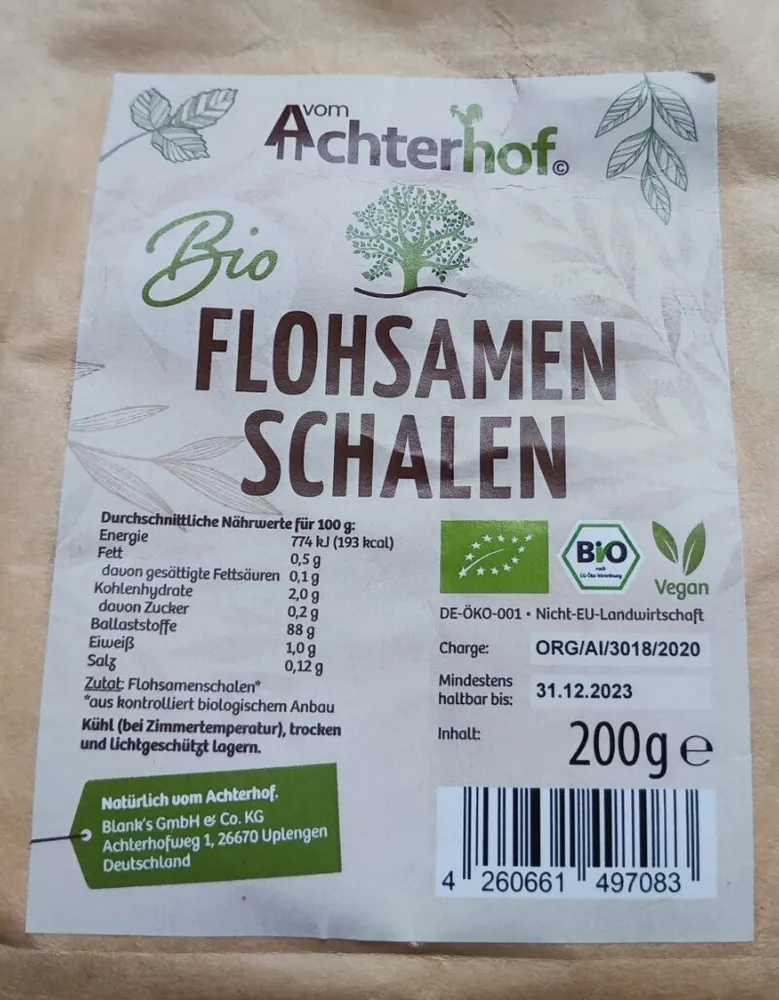 Flohsamenschalen