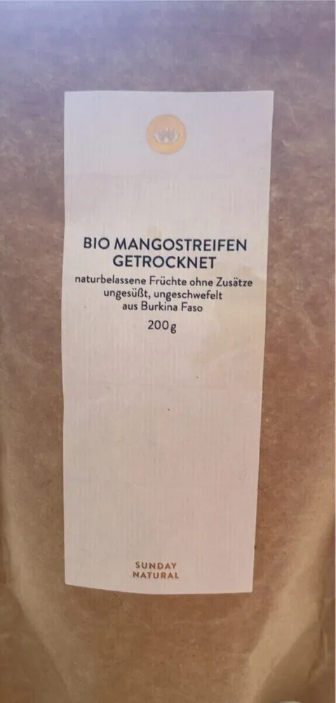 Bio mangostreifen getrocknet