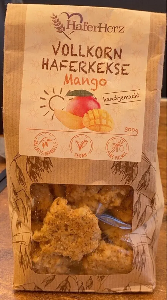 Volkorn Haferkekse Mango