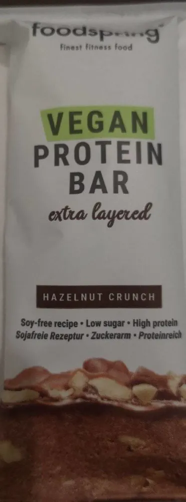 Vegan protein bar multistrato nocciola croccante