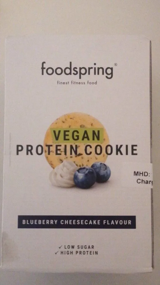 Vegan protein cookie mirtilli