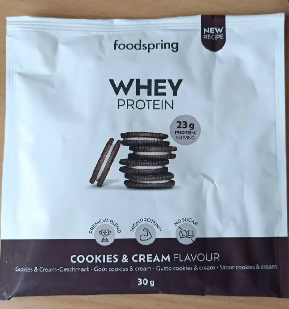 Whey protein cookie and cream