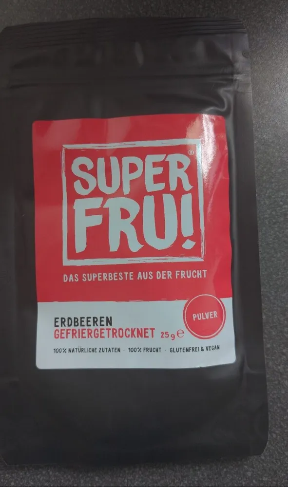 Erdbeeren gefriegetrocknet Pulver