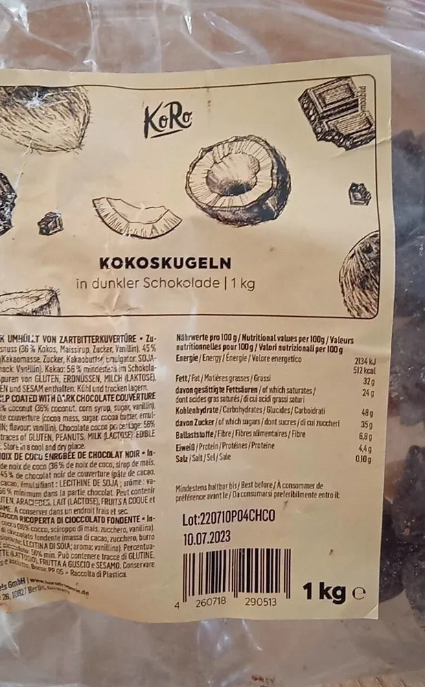 Chocolats Noix De Coco