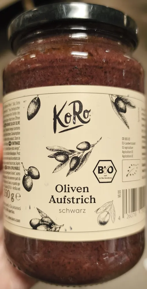 Bio Oliven Aufstrich schwarz