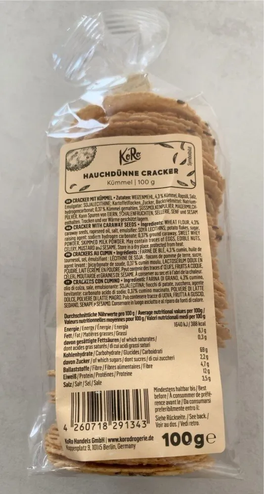 Hauchdünne Cracker