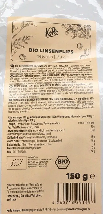 Bio linsenflips