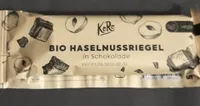 Barre bio à la noisette enrobée de chocolat