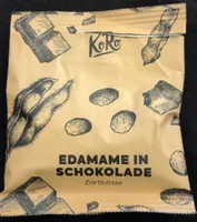 Haricots edamame salé et enrobés de chocolat noir