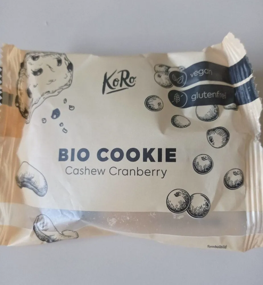 Bio cookie cashew cranberry