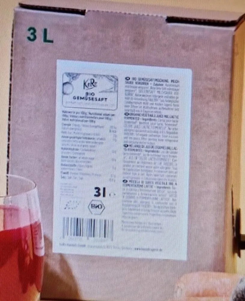 Jus de légumes bio en cubi 3L
