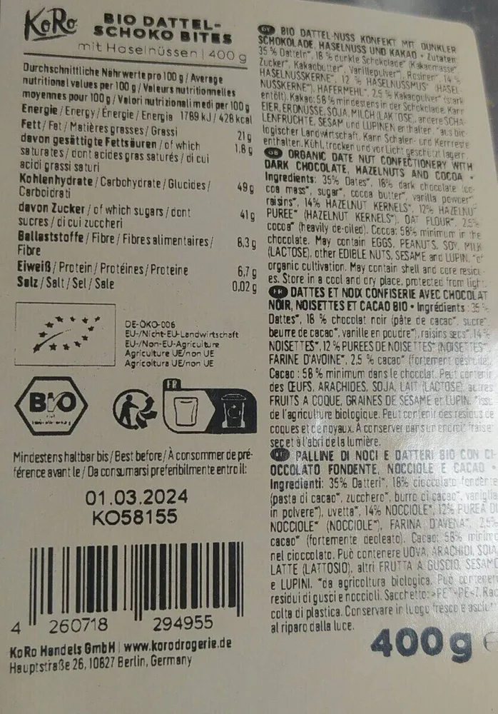 Dattel schoko bites