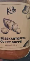 Bio süsskartoffel-curry suppe