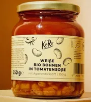 Weiße Bio Bohnen in Tomatensoße